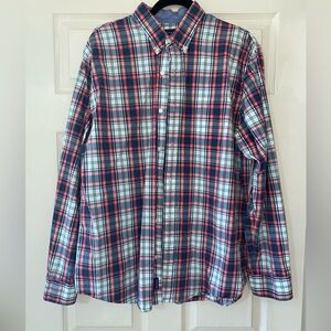 Plaid Button Down Shirt Crown & Ivy Classic Fit Men’s Large
